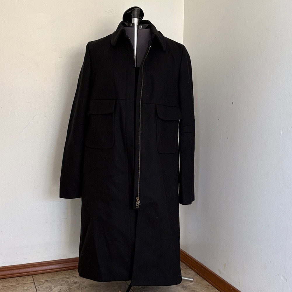 Vintage J. Crew Wool Double Zipper Winter Coat